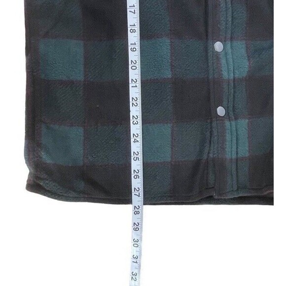 Lifted Research Group LRG Flannel Fleece Shacket Medium Black Plaid Snap NWT - Picture 6 of 6